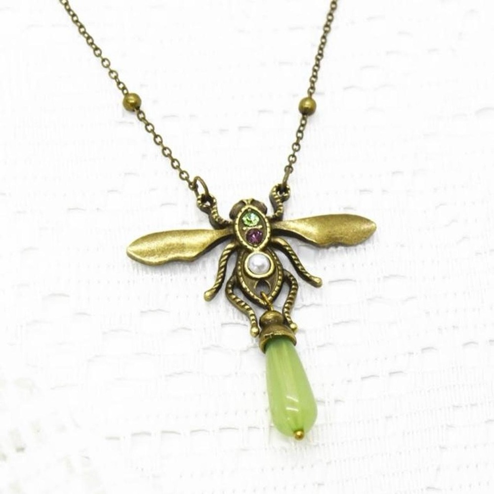 Bronze Bee Necklace